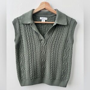 Rachael Zoe Preppy Cable Knit Sweater Vest - Size Small